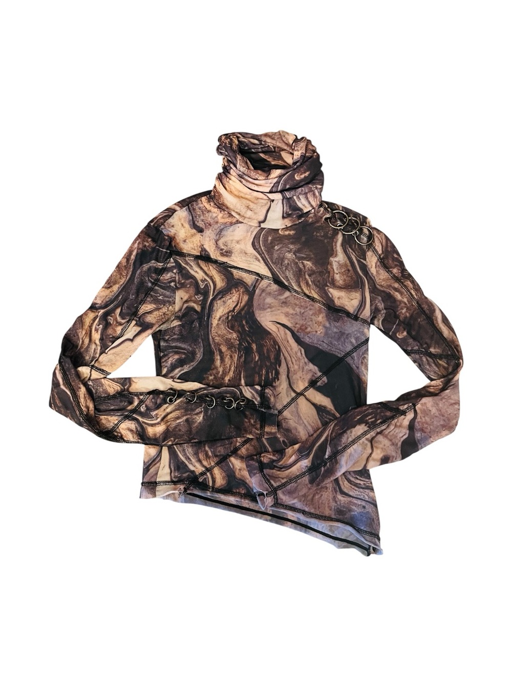 Darker Wavs | Echo | Rockslide Print Mesh Top | size Small